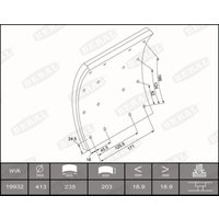 Bremsbackensatz BERAL KBL19932.1-1637 von Beral