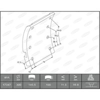Bremsbackenbelag BERAL KBL17347.1-1561 von Beral