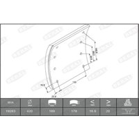 Bremsbackenbelag BERAL KBL19283.0-1686 von Beral