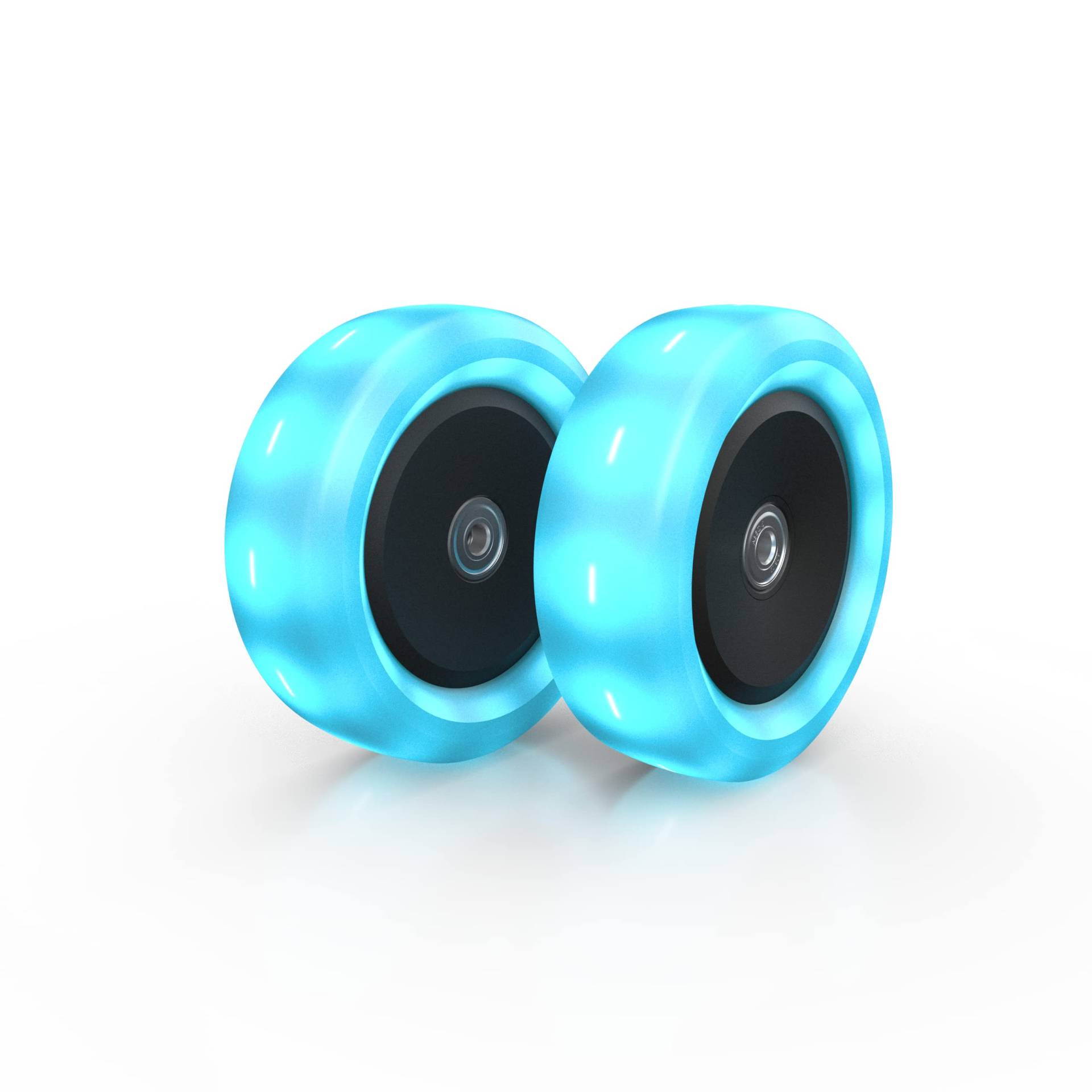 BERG NEXO WHEELS Lights Blue | Stylisches Design | NEXO Roller Zubehör | NEXO LED-Vorderräder für Sicherheit im Dunkeln | Langlebig & Umweltfreundlich | Ohne Batterie | Perfektes Geschenk für Kinder von Berg