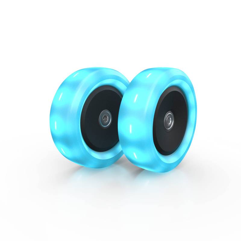 BERG NEXO WHEELS Lights Blue | Stylisches Design | NEXO Roller Zubehör | NEXO LED-Vorderräder für Sicherheit im Dunkeln | Langlebig & Umweltfreundlich | Ohne Batterie von Berg