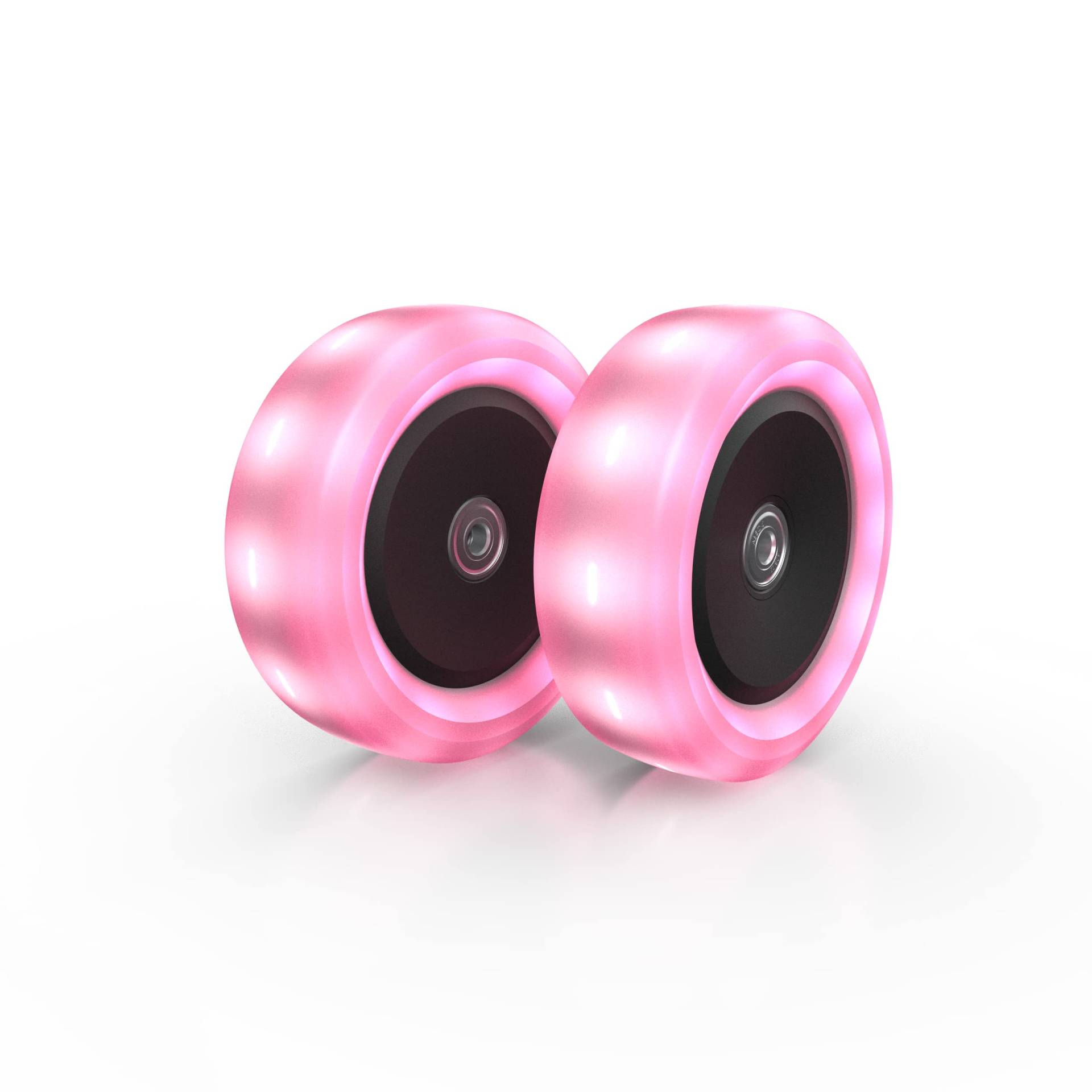 BERG NEXO WHEELS Lights Pink | Stylisches Design | NEXO Roller Zubehör | NEXO LED-Vorderräder für Sicherheit im Dunkeln | Langlebig & Umweltfreundlich | Ohne Batterie | Perfektes Geschenk für Kinder von Berg