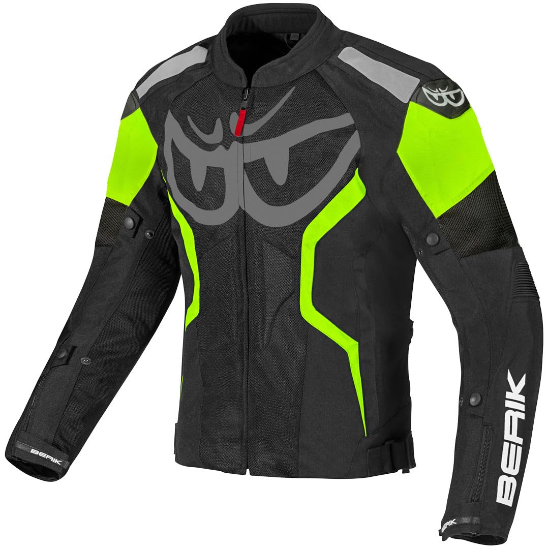 Berik Imola Air Motorrad Textiljacke, schwarz/grün, 52 von Berik