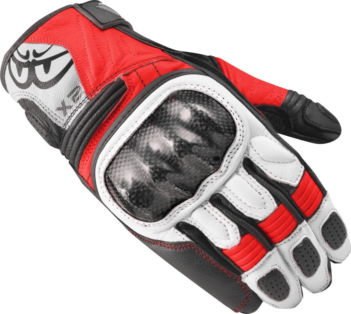 Berik LDX Damen Motorrad Handschuhe, schwarz/weiß/rot, M von Berik