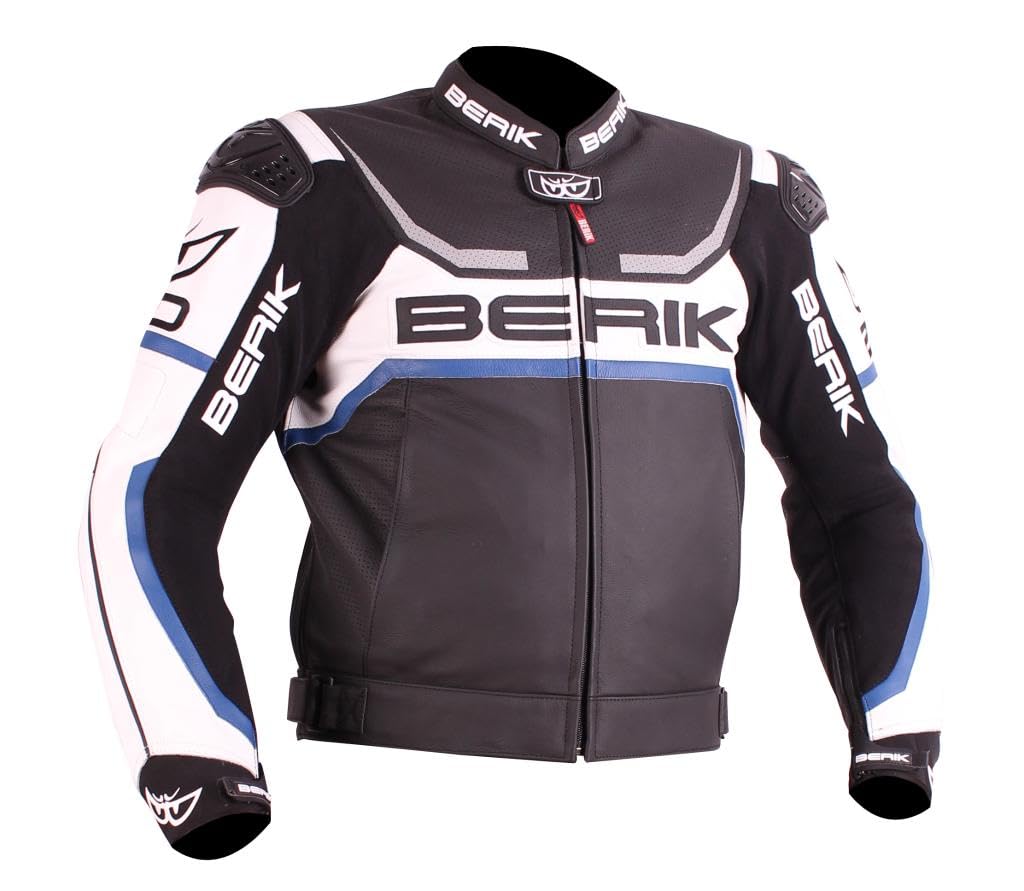 Berik LJ-10433-BK Lederjacke sw./weiss/blau 50 von Berik