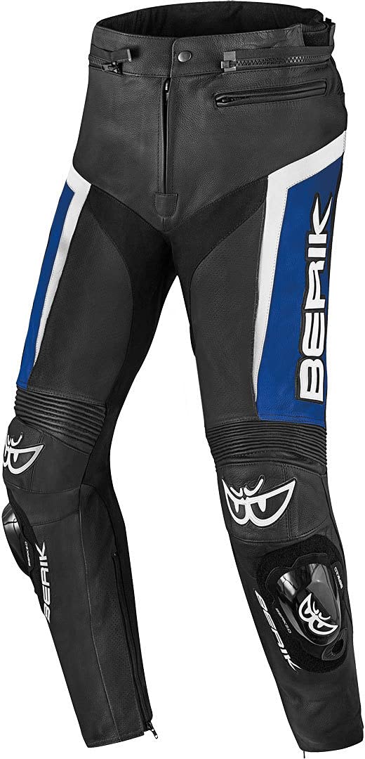 Berik Misle Motorrad Lederhose, schwarz/blau/weiß, 54 von Berik