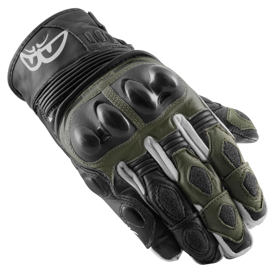 Berik Nador Motorrad Handschuhe, schwarz/grün, 2XL von Berik