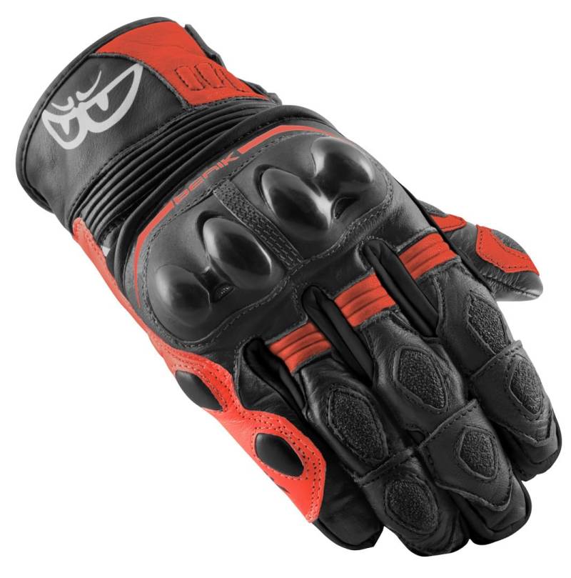 Berik Nador Motorrad Handschuhe, schwarz/neon-rot, 2XL von Berik