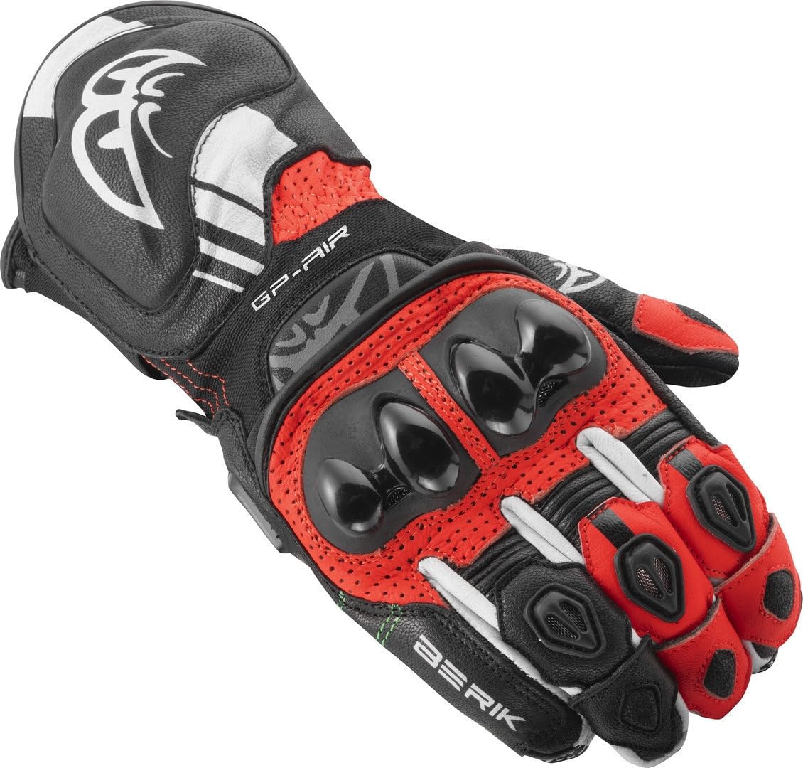 Berik Spa Evo Motorradhandschuhe, schwarz/rot, 2XL von Berik