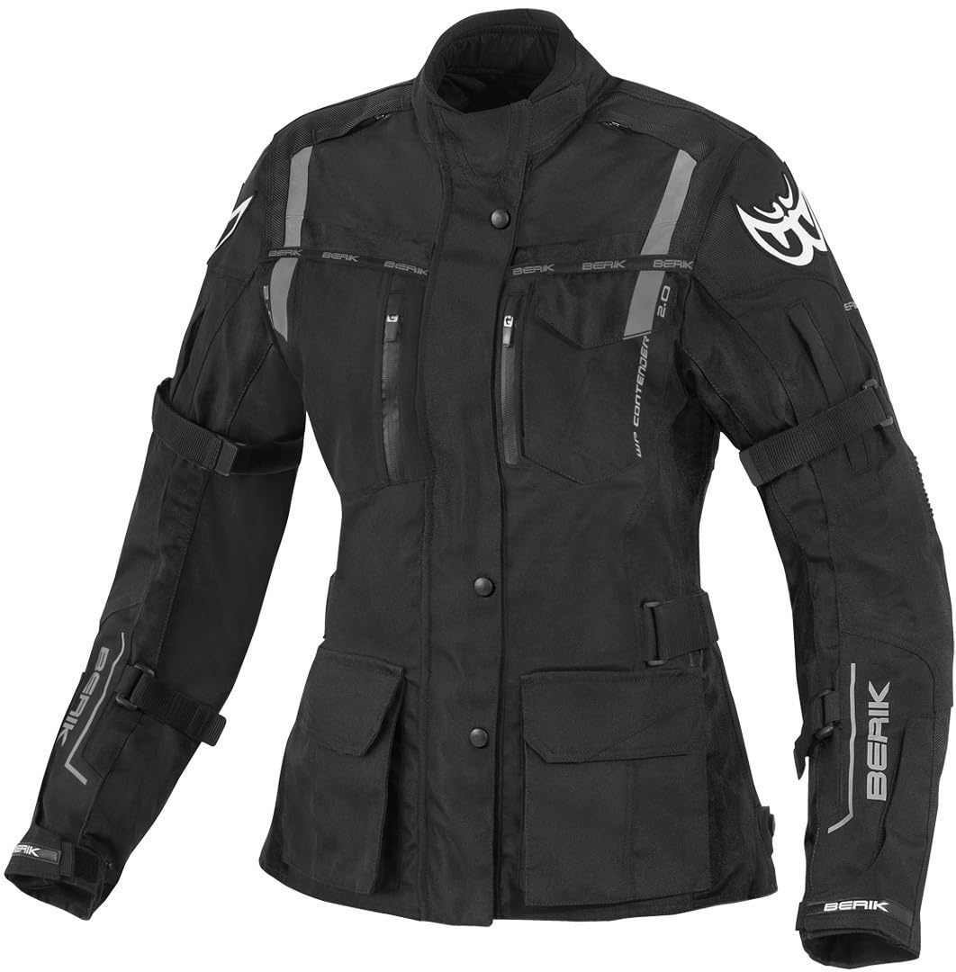 Berik Torino wasserdichte Damen Motorrad Textiljacke, schwarz, 38 von Berik