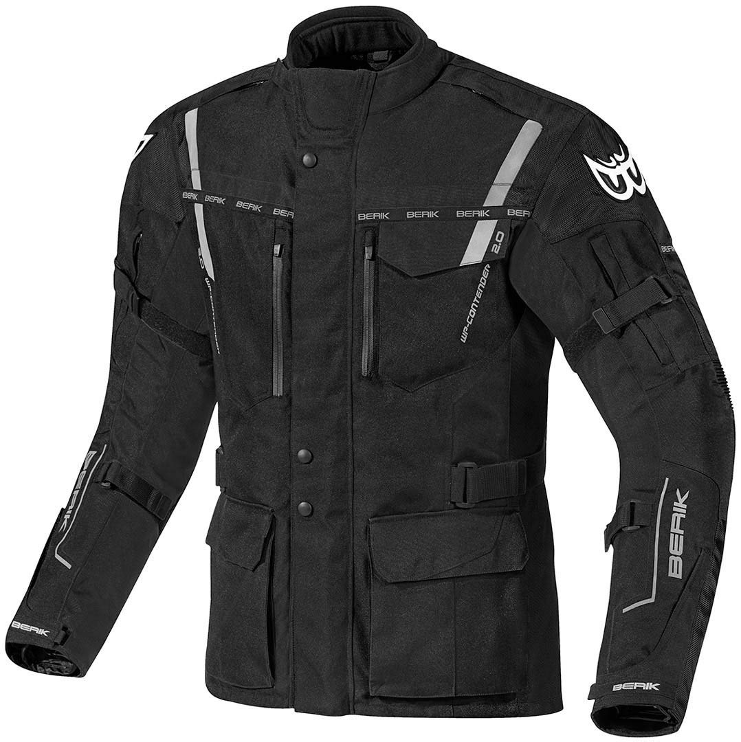 Berik Torino wasserdichte Motorrad Textiljacke, schwarz, 50 von Berik