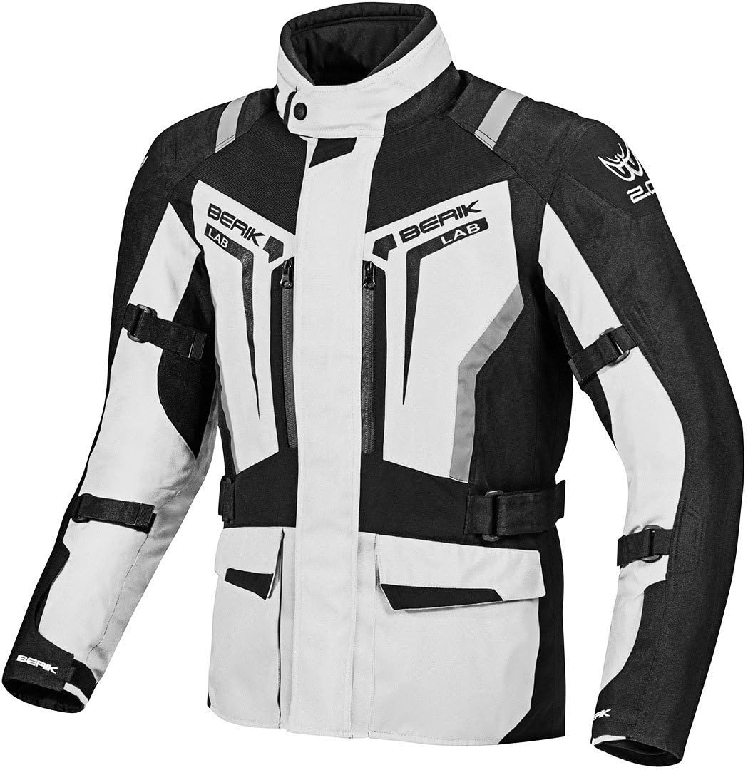 Berik Touring Motorrad Textiljacke, schwarz/grau, 48 von Berik