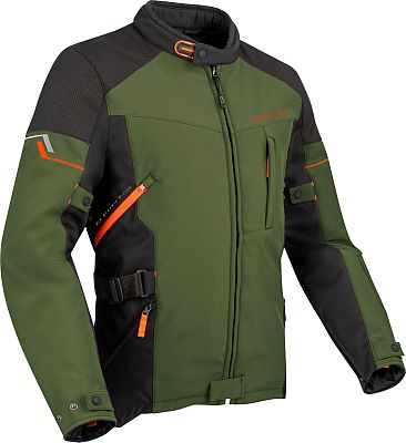 Bering Cobalt, Textiljacke wasserdicht - Dunkelgrün/Schwarz/Orange - S von Bering