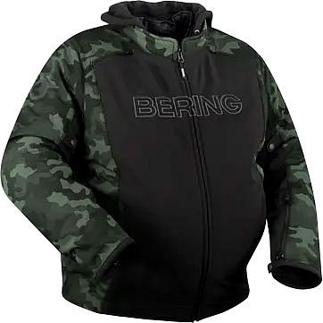 Bering Davis Camo King-Size, Textiljacke wasserdicht - Schwarz/Dunkelgrün - Bauch 4XL von Bering