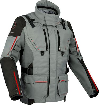 Bering Nordkapp, Textiljacke wasserdicht - Grau/Schwarz/Rot - L von Bering