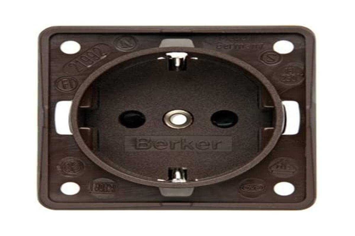 Berker Integro Steckdose Schuko braun matt lose von Berker