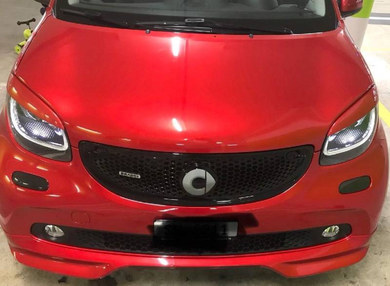 Scheinwerferblenden Böser Blick Cadmium red rot smart ABE von Berlin-Tuning