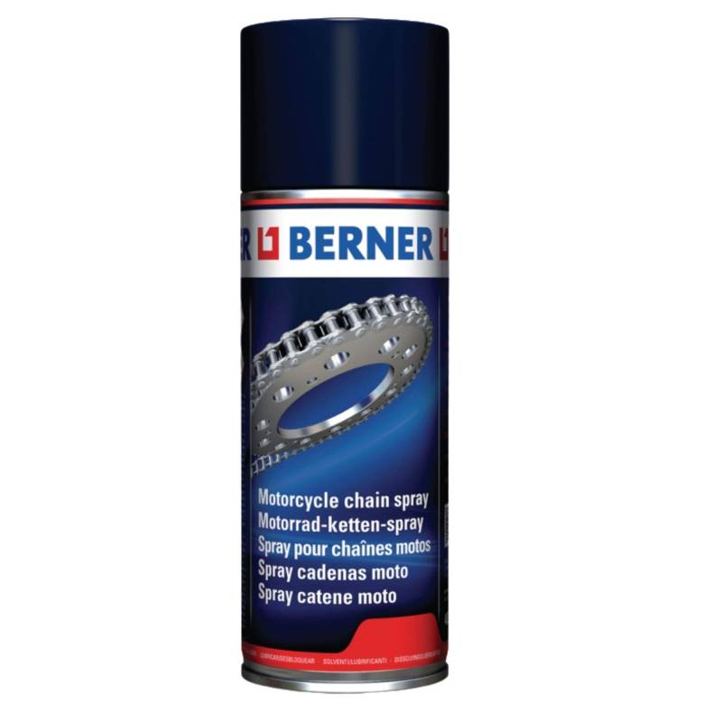 Berner Fettspray für Motorradkette, transparent, 400 ml, Schmiermittel von Berner