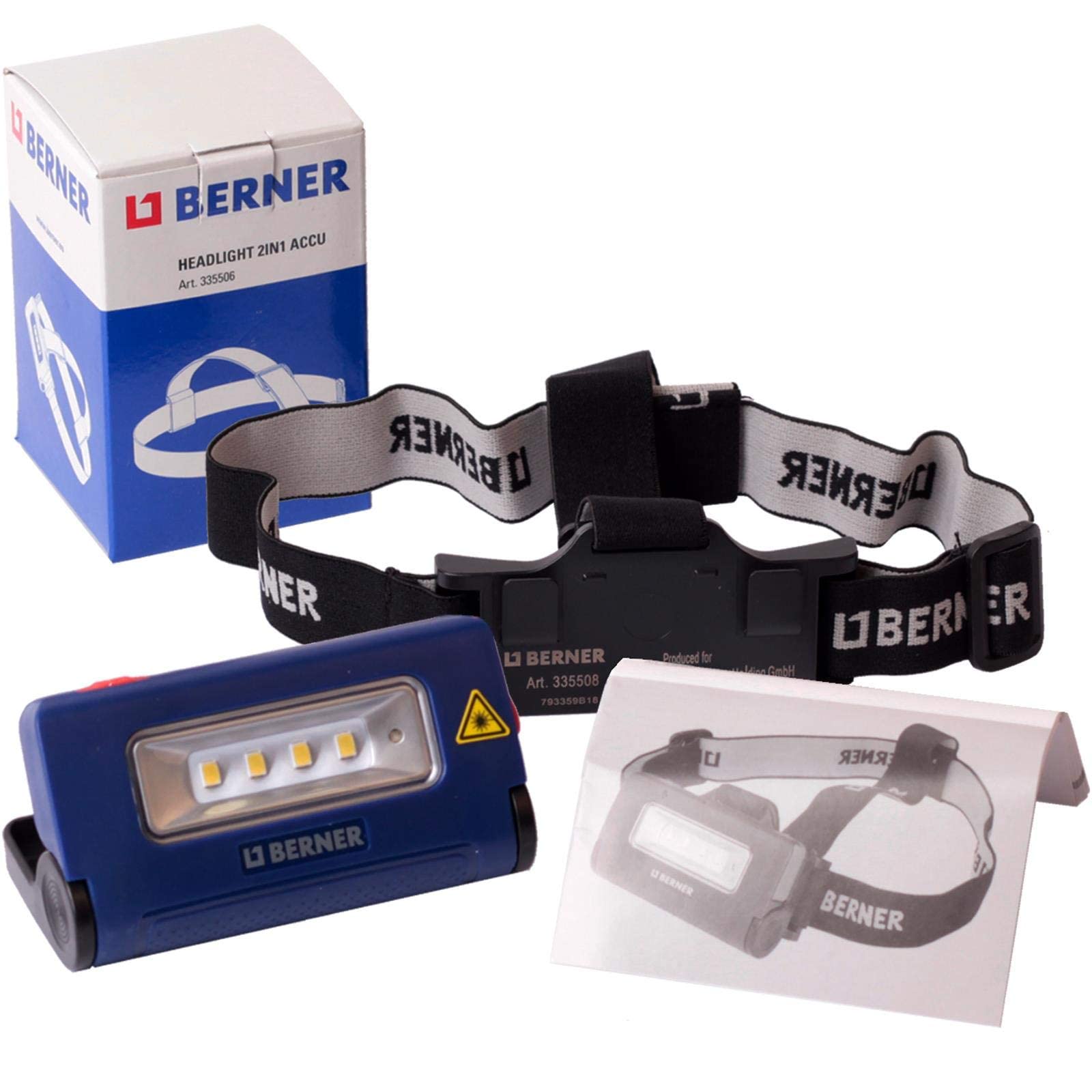Berner Stirnlampe Headlight LED 2 in 1 Taschenlampe Werkstatt von Aeuln