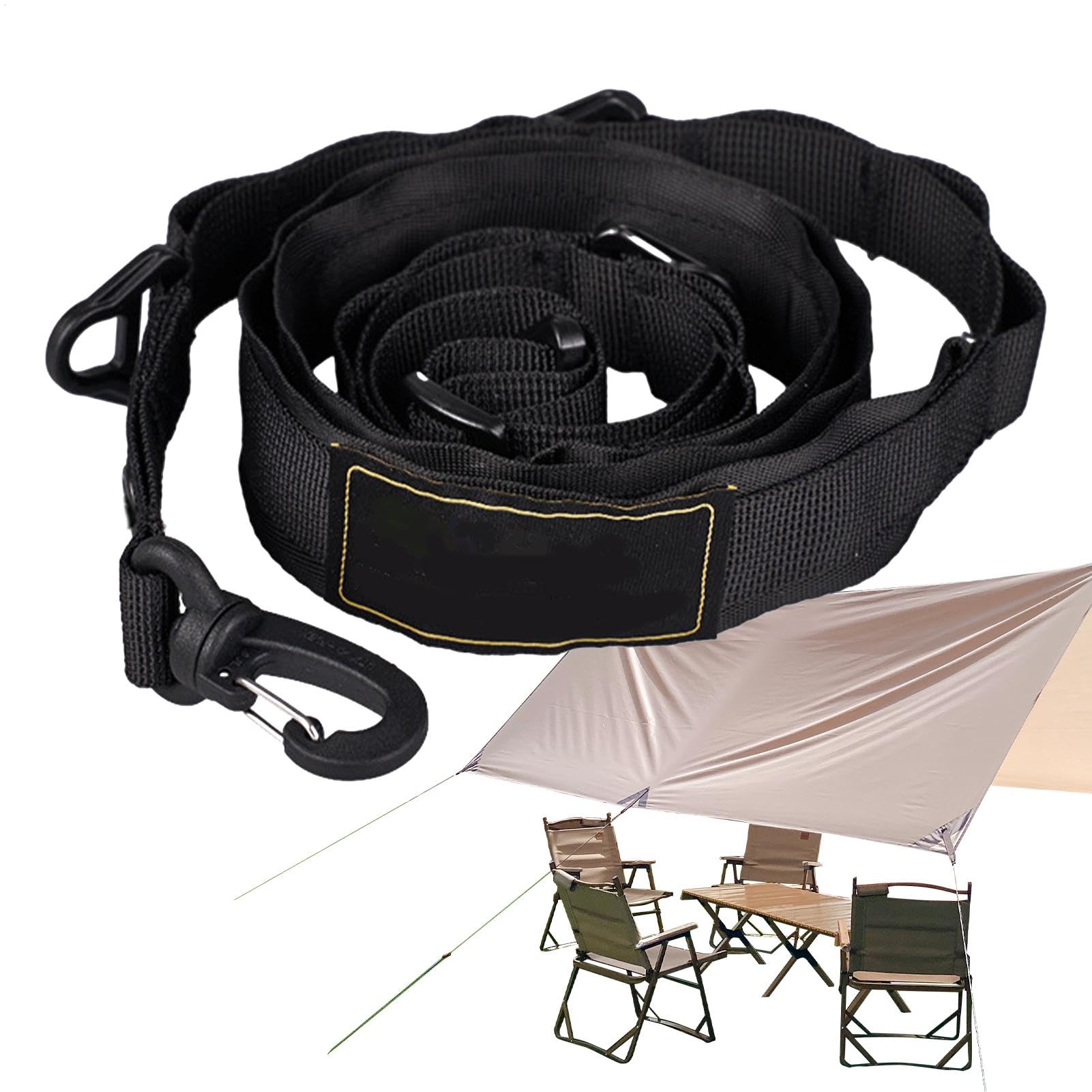 Berriphonia Baumelnder Camping -Lanyard, Campingplatz -Lagerriemen | Hochleistungstransportgurte mit Schleifen | 5,41 Fuß Multifunktionale Lagerausrüstung, Hängemattenzubehör für Outdoor -Aktivitäten von Berriphonia