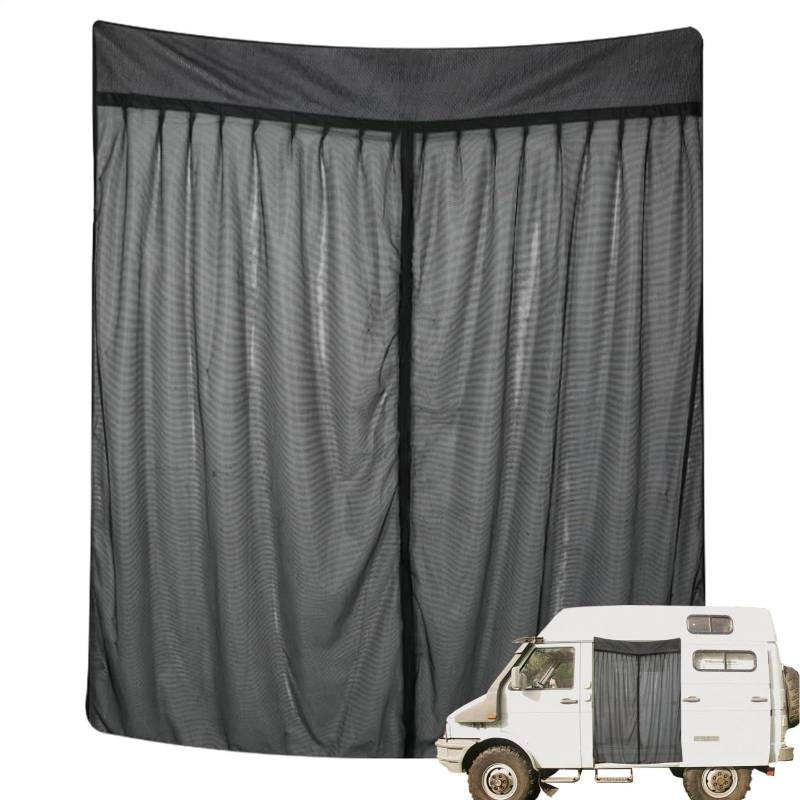 Berriphonia Türbildschirm für Wohnmobile, RV Fly Screen,Atmungsaktives RV -Bildschirm -Türvorhänge fliegen Repeller Mesh - Einfache Campingabdeckung, Autoshade -Maschenzubehör für LKW, Fünftelrad von Berriphonia