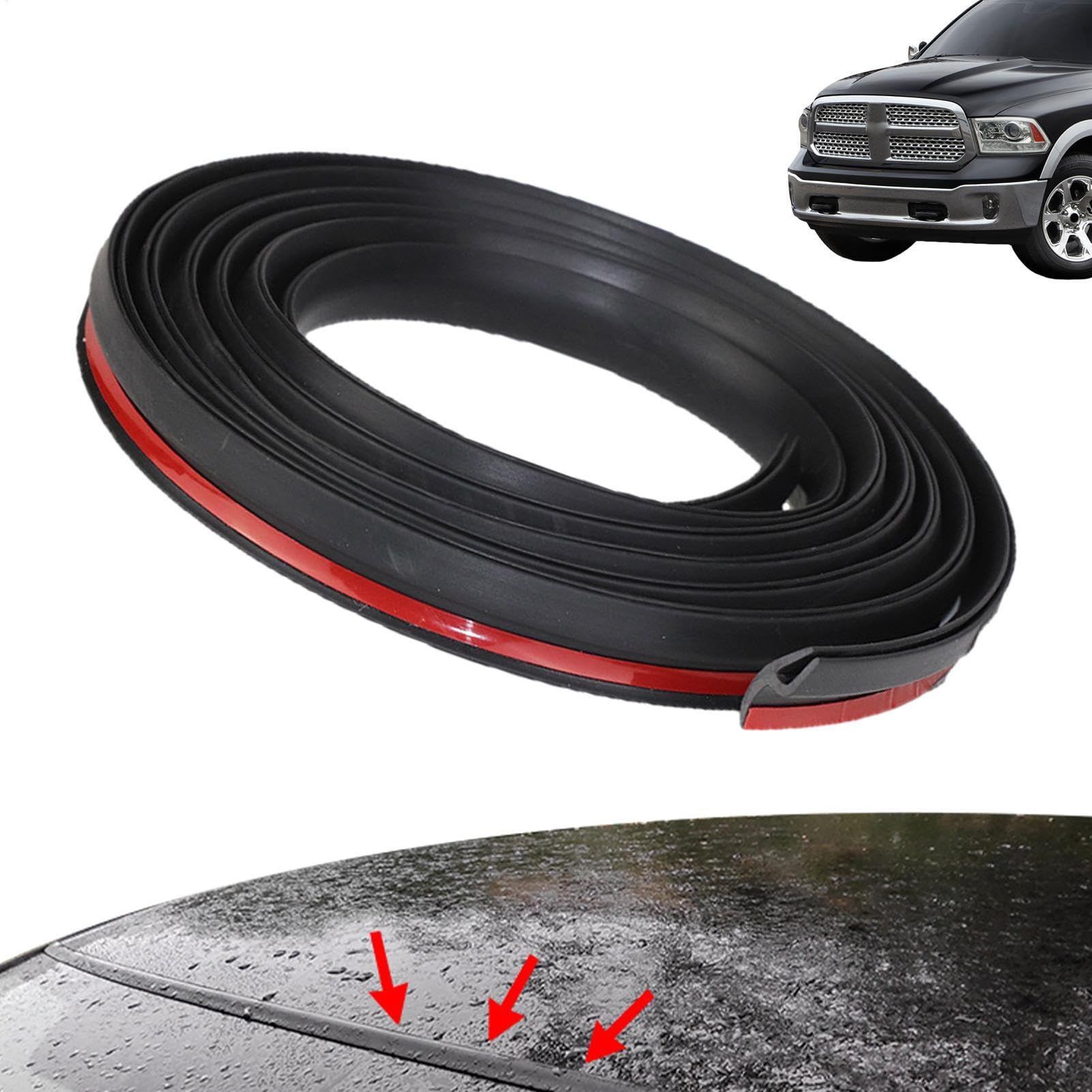 Windschutzscheibe Seal Strip | Vordere Hintere Windschutzscheibe H-Form Weather Striping | Fahrzeugdichtungsstreifen Für Lkw, Limousinen, Minivans, SUVs, Pickups von Berriphonia