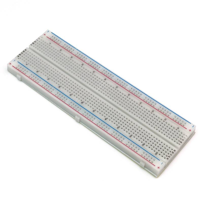 BerryBase Breadboard mit 830 Kontakten, 165 x 55mm Lochrasterplatine, für Raspberry Pi, Arduino, Mini PC und Elektronikprojekte von BerryBase