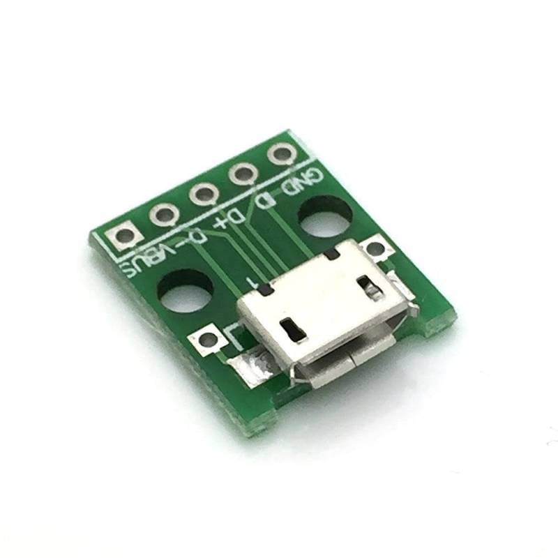 BerryBase Micro USB 2.0 Breakout Board - Micro B Buchse - Lötpads von BerryBase