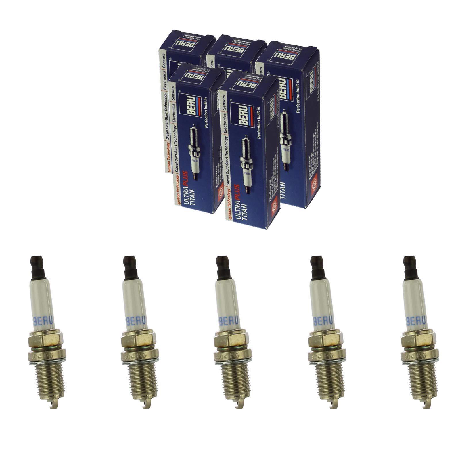 5x BERU Zündkerze Zuendkerze ULTRA Z272 // 14 F-7 HURU02 Set / 5-Zylinder von Beru AG