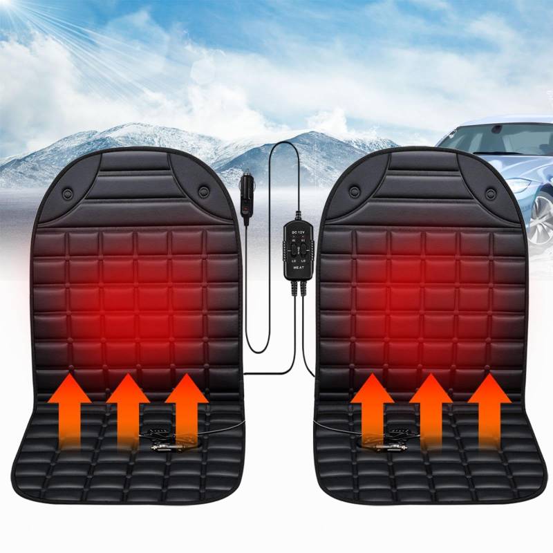 Beheizbare Sitzauflage Auto 12v, Power Protection Schnelles Aufheizen Beheizbarer Sitzbezug Bequem Universell Auto Sitz Auflage Passend für Fahrersitz,B von BesBet