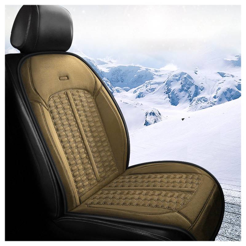 Sitzauflage Auto Beheizbar, Einstellbarer Temperaturstromschutz Sitzschoner Auto Vordersitze Universell Warm Beheizt Sitzauflag Auto Geschenk,Meine Herren,E-2PCS von BesBet