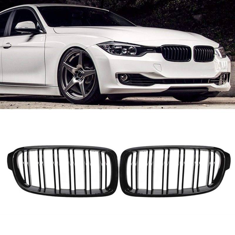 F30 Kühlergrill, F30, F31, F35, 320i, 325i, 328i, 335i, 2012–2016, glänzend, schwarz, Frontstoßstange, Nierengitter von Beside_Auto