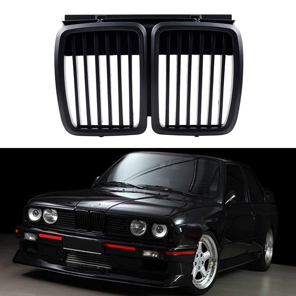 ProTuning Mattschwarzer Kühlergrill für BMW E30 325i/325is/325iX/325/325e/325es/318i/320i/M3 (1983-1991), Kunststoff, Auto, Autoteile, Schwarz von ProTuning