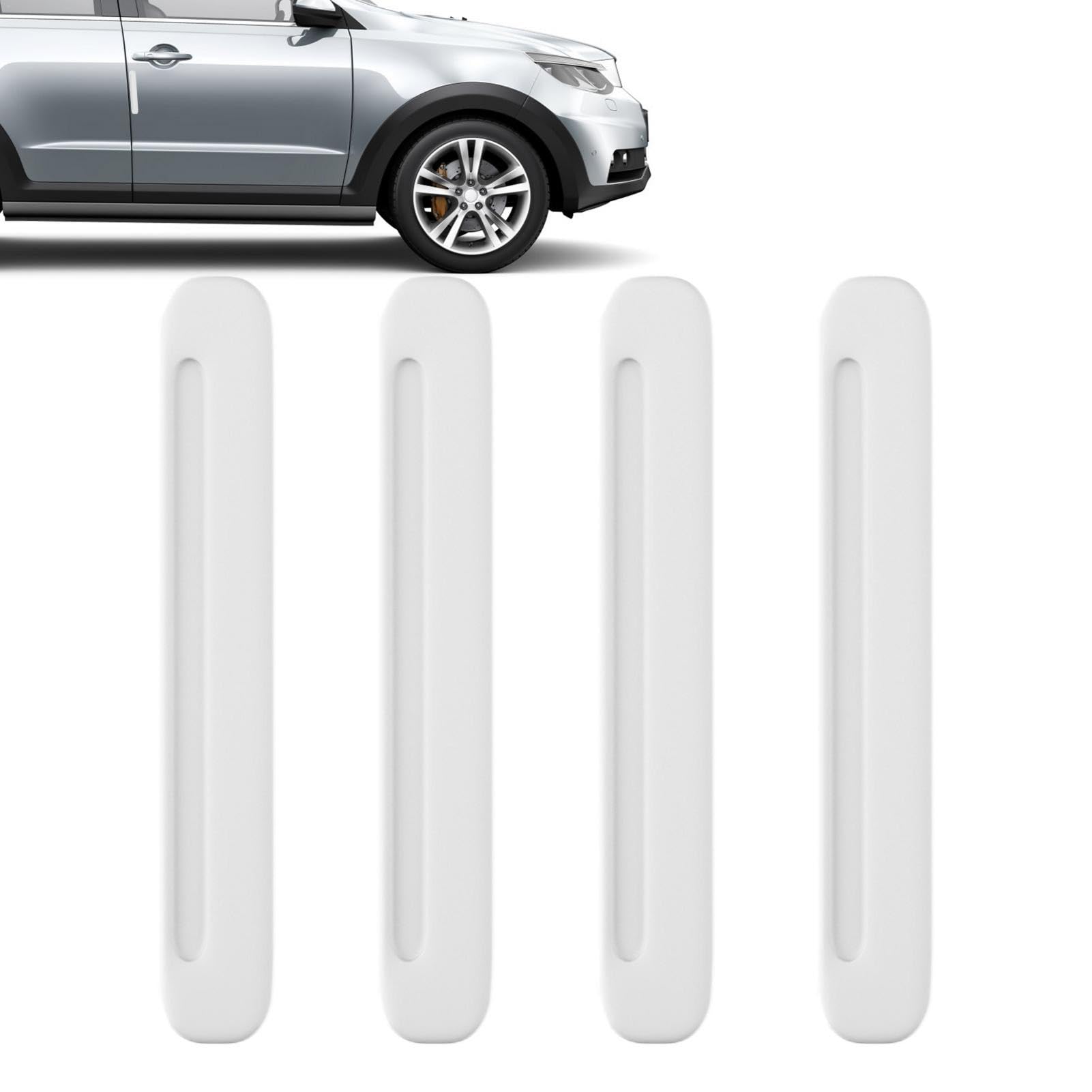 Besreey Auto-Heckstoßstangenleiste, Auto-Stoßstangenschutzleiste | 4 Stück Kratzfeste Autotür-Stoßstangenaufkleber - Unsichtbare verlängerte Autotür-Stoßstangenleiste für die vordere und hintere Ecke von Besreey