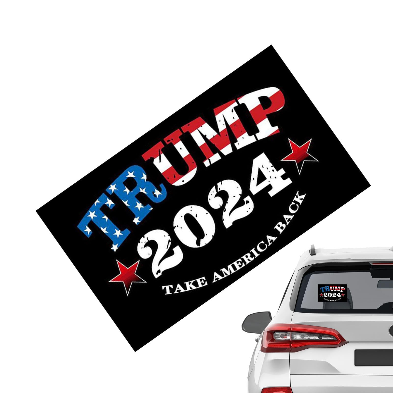 Besreey Trump 2024 Autoaufkleber,Trump 2024 Aufkleber - Selbstklebender Trump-Buchstaben-Autoaufkleber - Aufkleber „Take America Back“, antihaftbeschichtet, langlebiger Stoßstangen- und von Besreey