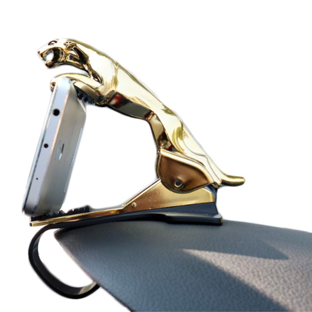 BestCN 360 Grad Auto Armaturenbrett Handyhalterung Auto Leopard Halterung Cell Mount Stand (Gold) von BestCN