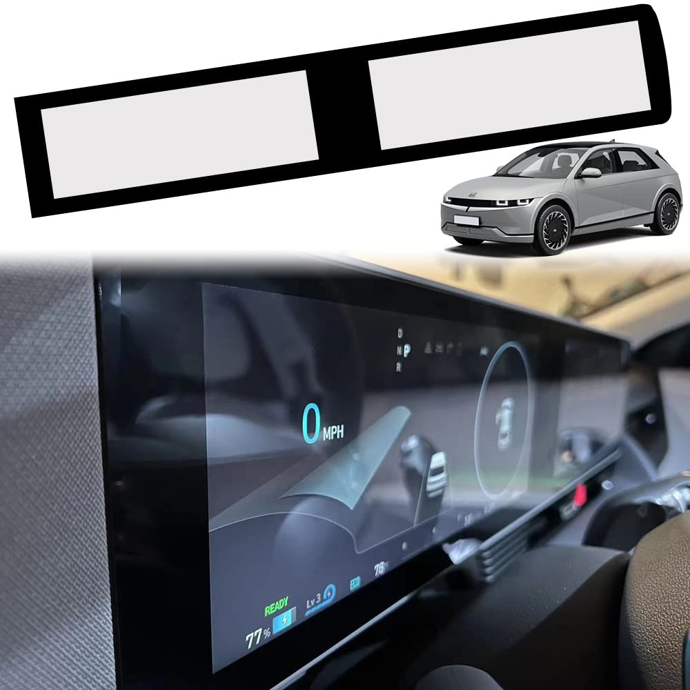 BestEvMod Displayschutzfolie für Ioniq5, Zubehör, Navigation, Touchscreen, Brezel, kompatibel mit Hyundai Ioniq5 2022 Zubehör (LHD) (Mattschwarz/HD Displayschutzfolie) von BestEvMod