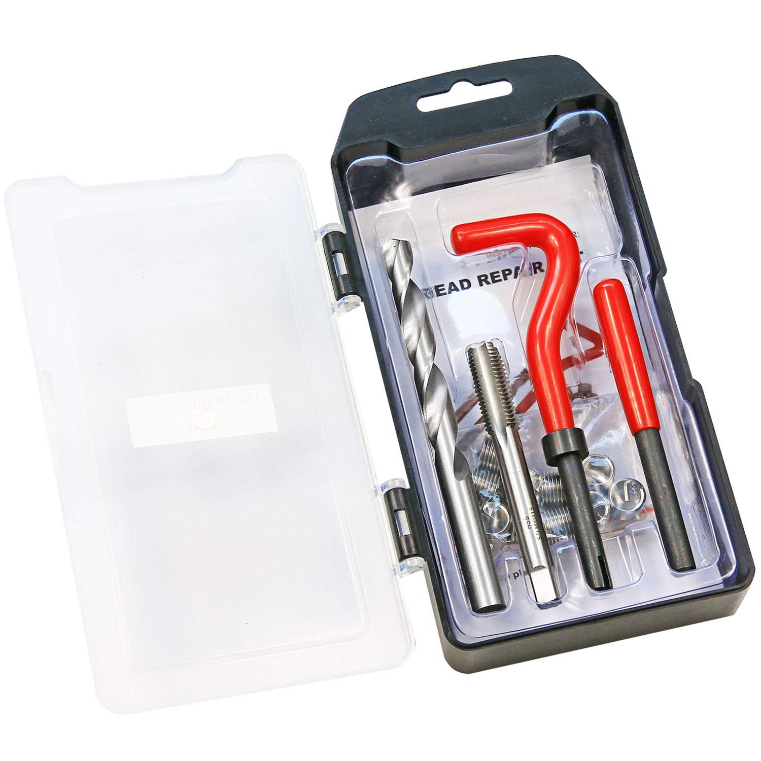 BestsQ 15 Stück Gewindereparatursatz Bohrer Helicoil Repair Kit Kompatibel Handwerkzeug Set für Auto Reparatur Größe:M10x1.5 von BestsQ