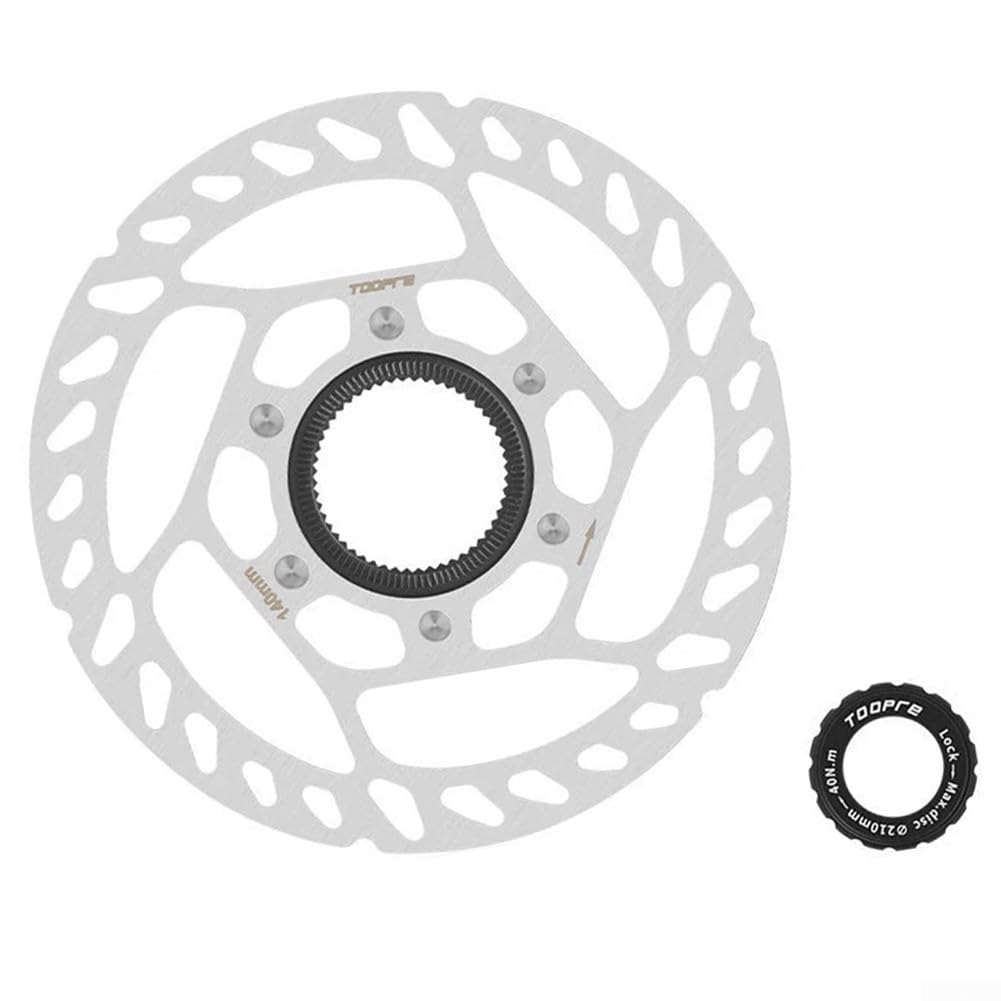 Besttoolifes Edelstahl-Fahrradscheibenbremse, Mountainbike, Rennrad, für Radsport-Enthusiasten, hohles Kanten-Design, Fahrrad-Scheibenbremse, reduziert Ablagerungen während der Fahrt (140 mm) von Besttoolifes