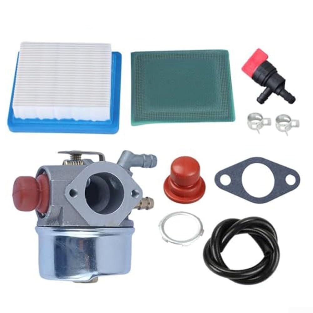 Besttoolifes Ersatz Vergaser Kit Vergaser Set für Tecumseh OH195EA OHH45 OHH50 OHH55 640014 640025 Komplett Kit mit Dichtung, Luftfilter, Kraftstoffleitung, Absperrventil von Besttoolifes