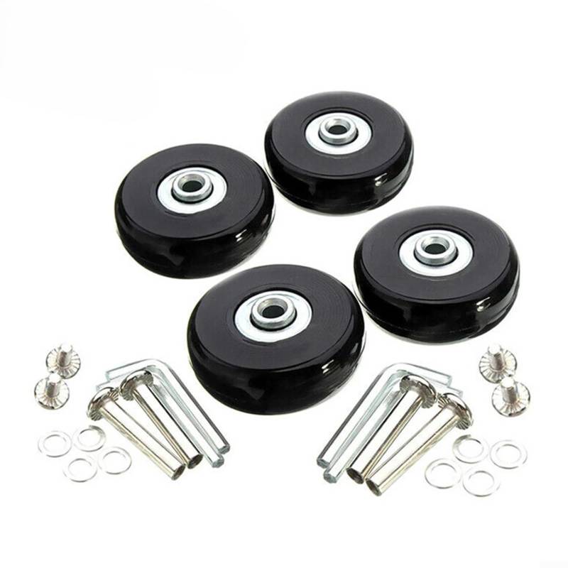 Besttoolifes Gepäckkoffer-Ersatzräder – Gummi-Gepäckrad-Reparatur-Set – robuste Kofferräder Ersatz mit Schrauben für Gepäck, Koffer – Reisezubehör (45 x 18 mm) von Besttoolifes