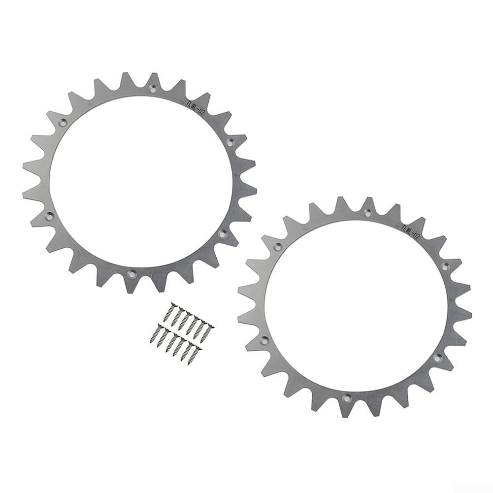 Besttoolifes Hochwertige Edelstahl-Spikes für Worx L-Modell, polierte Senkkopfschraubenlöcher, Edelstahl-Spikes, verbesserte Traktion und schöner Rasen, Off-Wheel-Räder von Besttoolifes