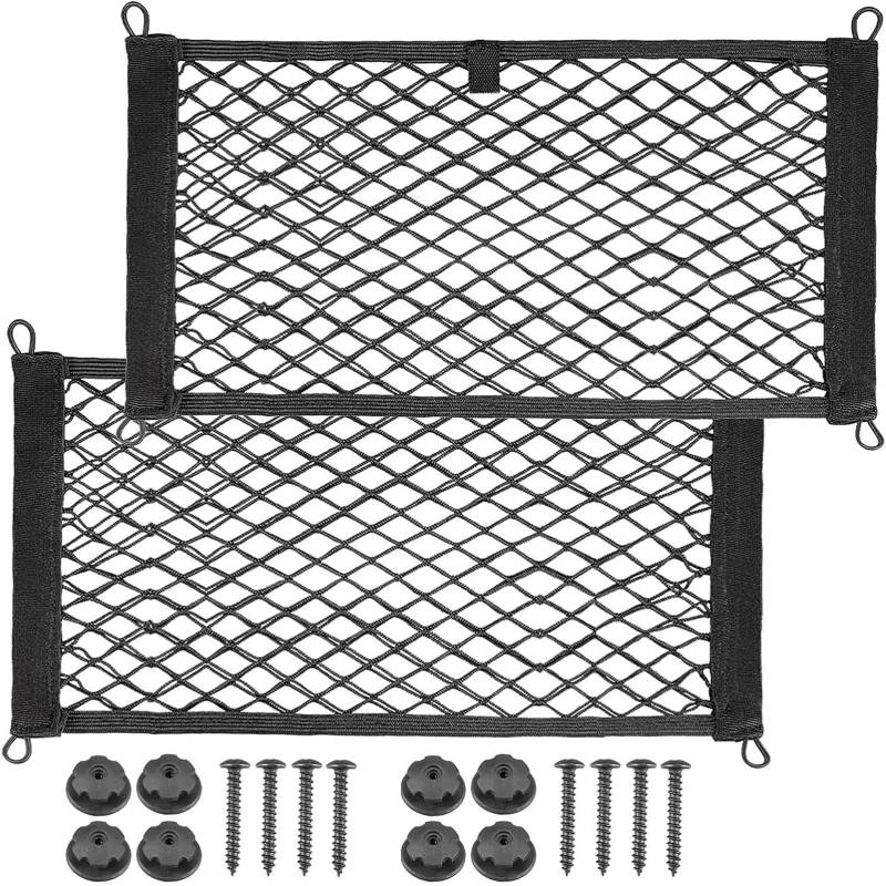 BetterJonny 2 x Auto-Netz, 25 x 55 cm, Nylon-Netz, doppellagig, elastisch, Campervan-Aufbewahrungsnetz für Auto, Wohnwagen, Wohnmobil, Boot von BetterJonny