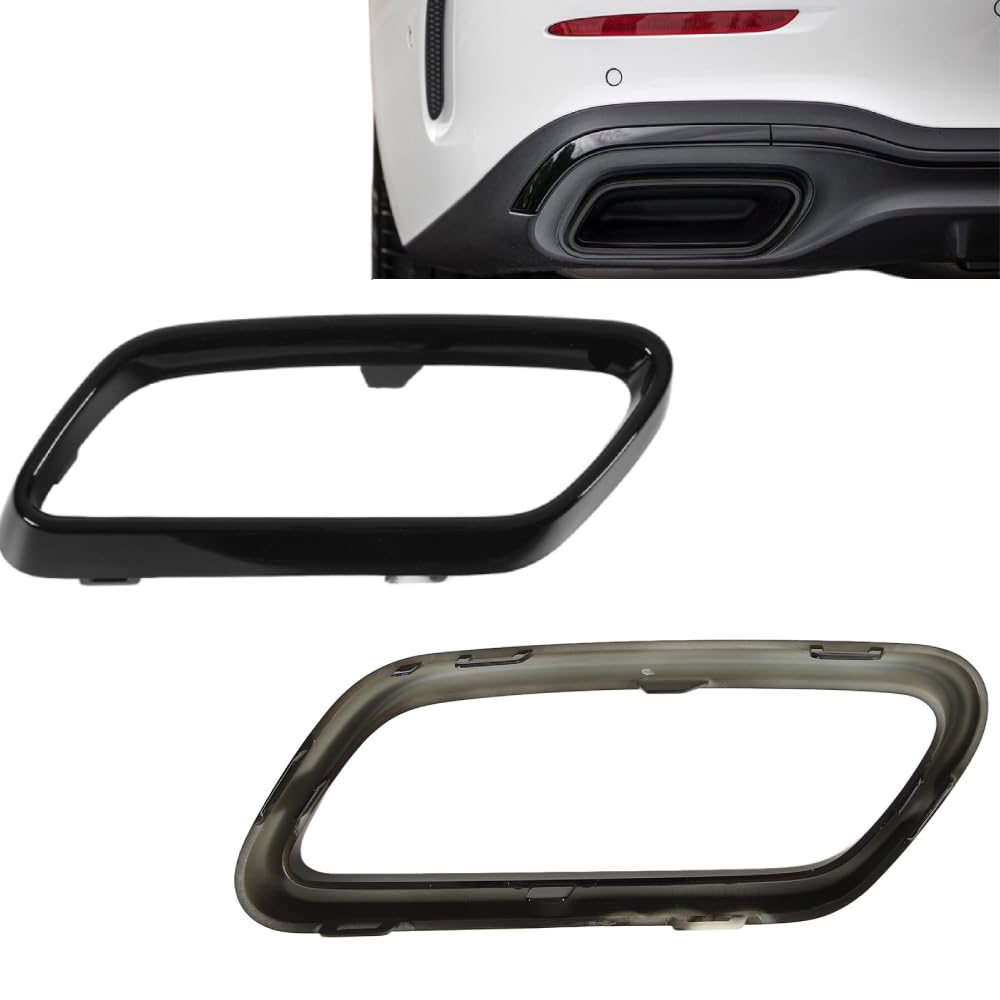 Exhaust Tip Cover Trims Bezel Replacement for Benz C-Class W206 AMG Line 2022+, Exhaust Tailpipe Trim for Benz C-Class AMG Line 2022+ von Bewinner