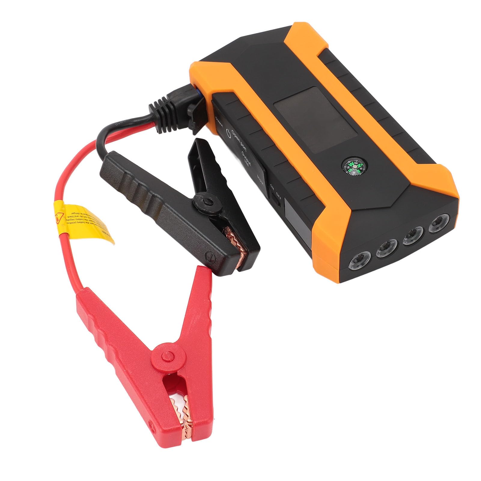 Tragbarer Auto-Starthilfe, 12-V-Notstarter, 1000-A-Spitzenstarter-Akkupack, 4 USB-Schnellladungen, Eingebaute 15.000 MAh, Batterie-Booster für 7-Liter-Benzin- und (EU-Stecker) von Bewinner