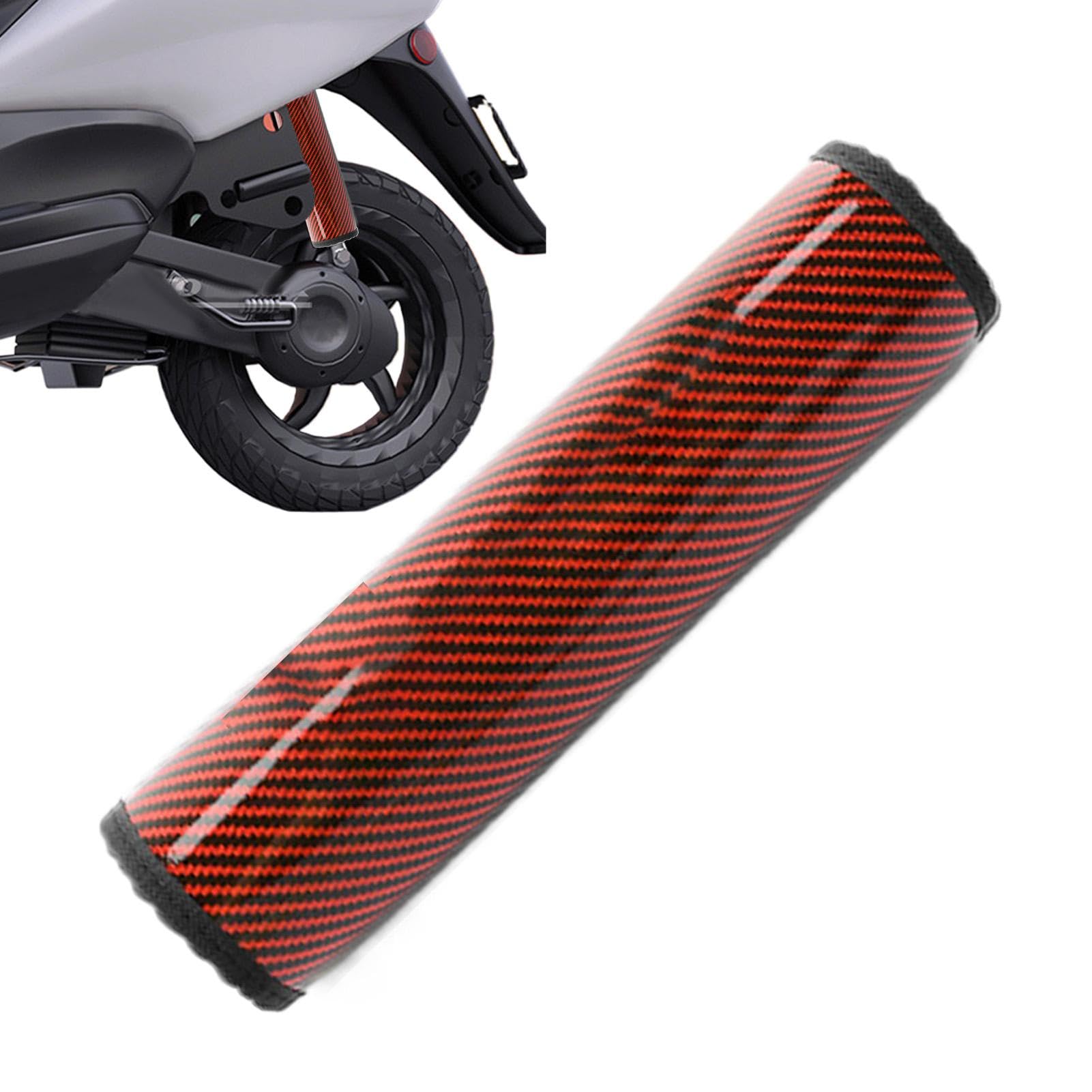 Bexdug Carbon Faser Wrap, Gabel Wraps - Wasserdichte staubfeste Kohlefaser -Frontgabel,Einstellbare Motorradschutzstange, Schutzhandwerker, Schutzschockdämpfer für die meisten Schmutzräder von Bexdug