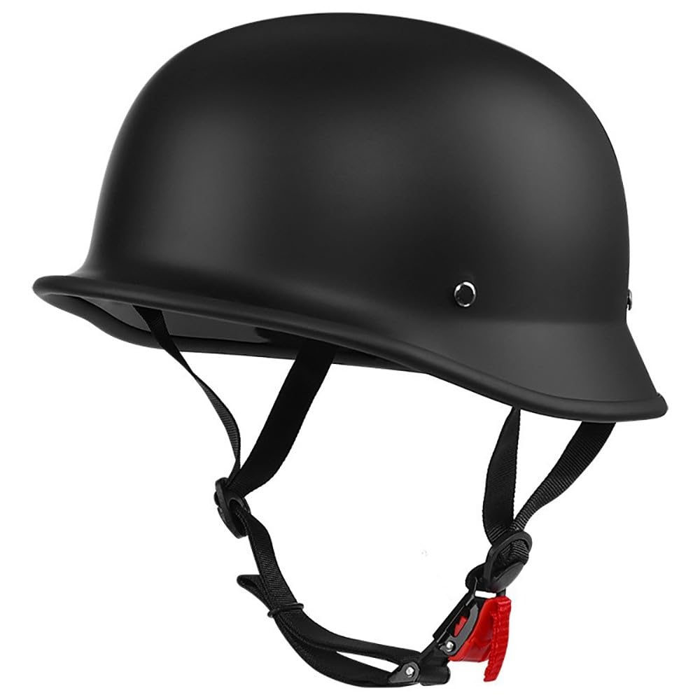 Halbhelme Motorradhelm, Halbschalenhelm mit DOT/ECE Genehmigt Brain-Cap, Motorrad Half Helm, Halbschale Roller-Helm Scooter-Helm Jet-Helm Retro für Erwachsene Herren Damen -55-62CM von Beyswage