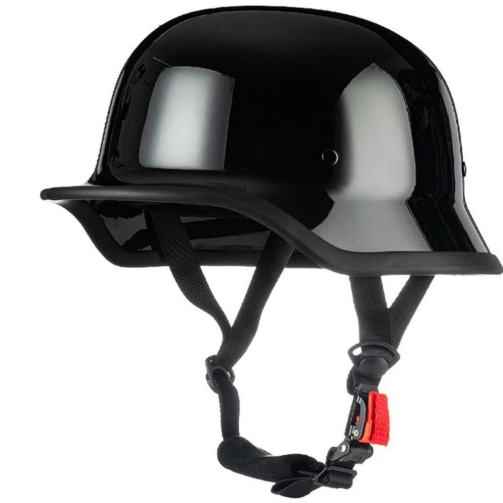 Halbhelme Motorradhelm, Halbschalenhelm mit ECE Genehmigt, Brain-Cap Halbschale Roller-Helm Scooter-Helm Jet-Helm Retro für Erwachsene Herren Damen von Beyswage