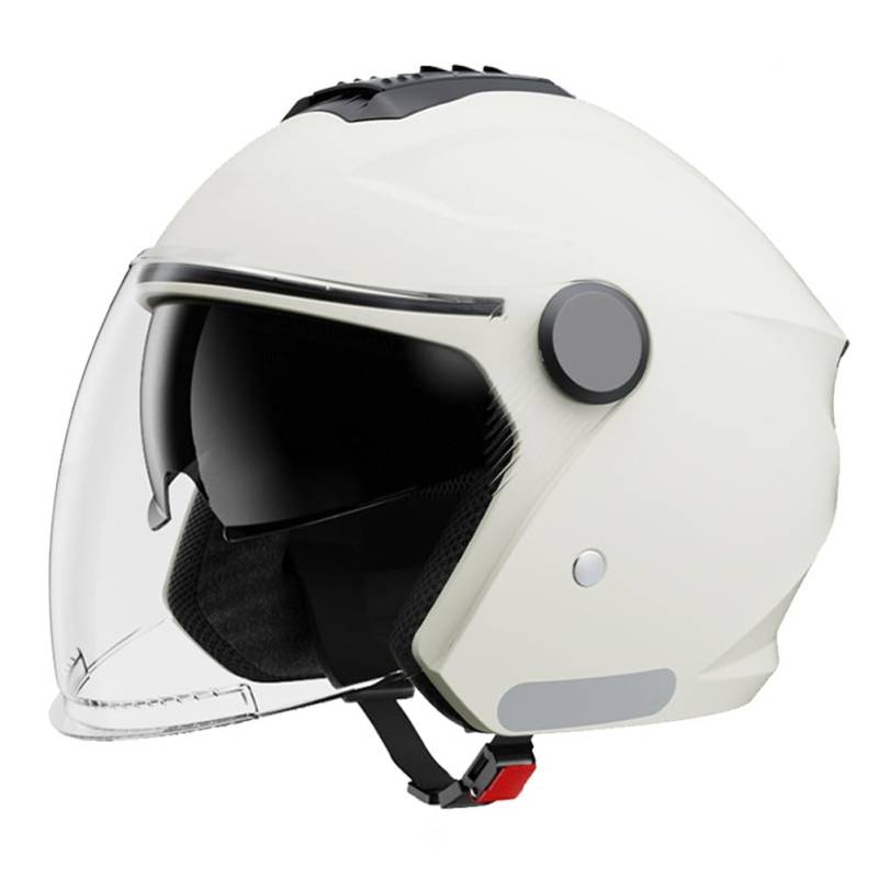 Halbschalenhelm Roller Helm Jet Helm Mopedhelm Doppelvisier Abs-Schale Kombiniert Mit Eps-Pufferschicht Für Besseren Fahrschutz Mopedhelm Herren und Damen ECE Zertifiziert von Beyswage