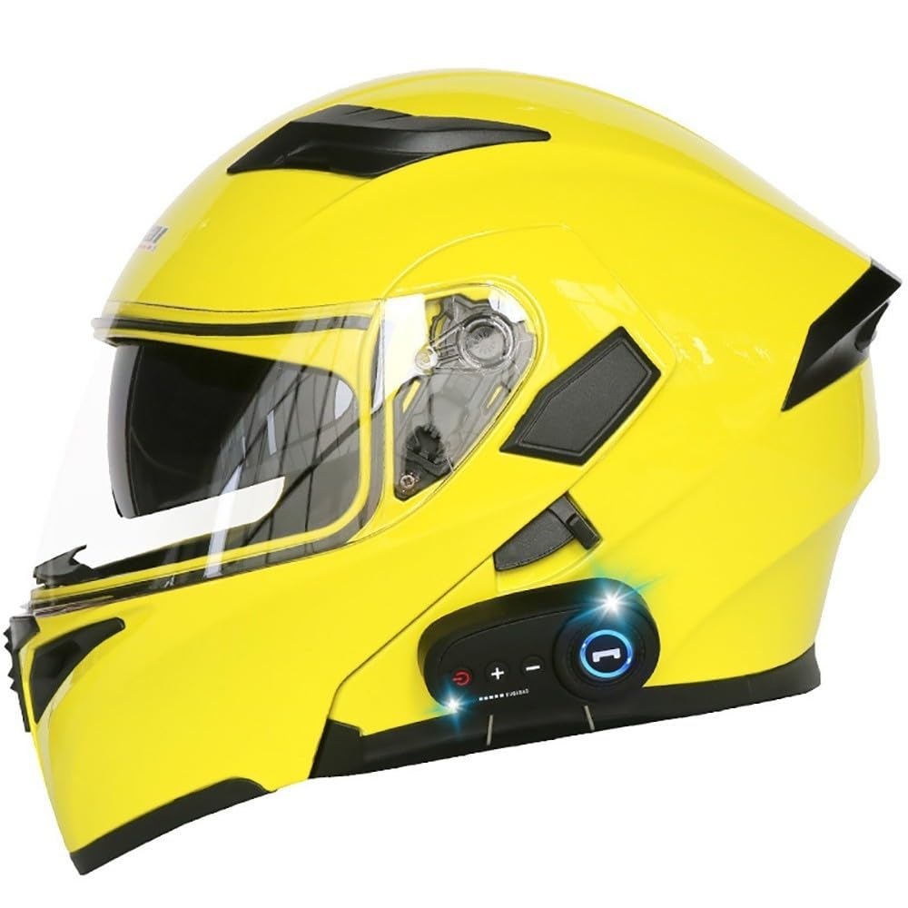 Motorrad-Helm Klapphelm Integralhelme mit Bluetooth, Motorradhelm Modular Flip Up Front mit Doppelvisier und Mikrofon, ECE Zertifiziert, Klapphelm Motorrad Herren und Damen von Beyswage